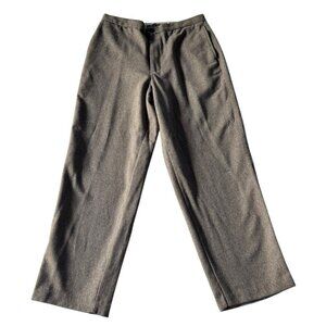 VTG GAP Men's Sz 36 x 30 Relaxed Fit Brown Flat Front Wool Blend Pants Lined